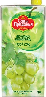 Фото для Сок Сады Придонья 2л яблочно-виноградный*6