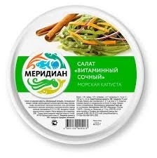 Фото для Салат из морской капусты 450гр витаминный Меридиан*12
