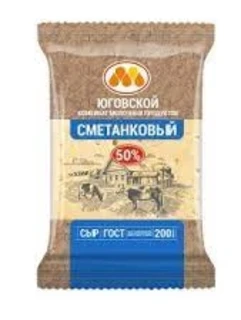Фото для Сыр Сметанковый 200гр 50% ЮКМП*10