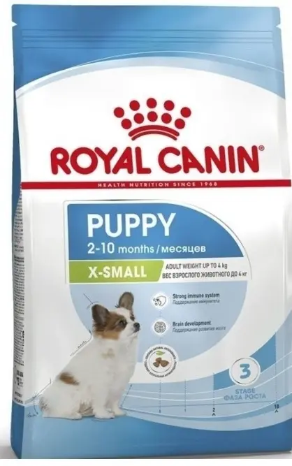 Роял Канин X-Small Puppy (Икс-смол паппи)с/к для щенков мелких пород до 4 кг, вес 500 г