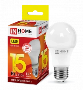 Фото для Лампа LED-А60-VC 15Вт 3000К Е27 IN HOME