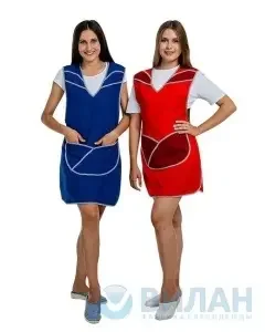 Фото для Фартук Королева,Ф.041 тк.габардин, василек/голуб/полос. р.48/54(ЧЗ)