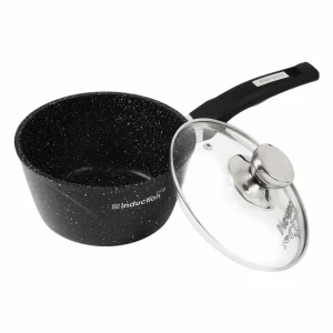 Фото для Ковш с антипригарным покрытием 1,7 л Гранит Black Induction Pro стекл/крышкой ТМ Мечта 1/8