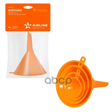 Фото для Воронка Автомобильная Airline 50мм,75мм,95мм,115мм Комплект 4 Шт Apf-01 AIRLINE арт. APF-01