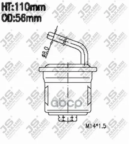 Фото для Фильтр Топливный Df-Xxx Mr161986 Fs7009 Js Mi Pajero Io H56a JS Asakashi арт. FS7009