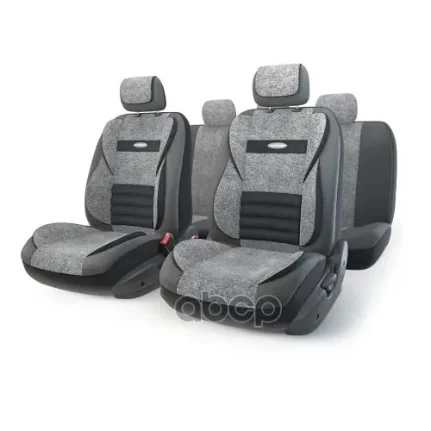 Фото для Чехлы На Сиденья Comfort Multi Черный-Темн.Серый, Кожа Автопрофи Mlt-1105 Gv Bk/D Gy (M) AUTOPROFI арт. MLT-1105 GV BK/D GY (M)
