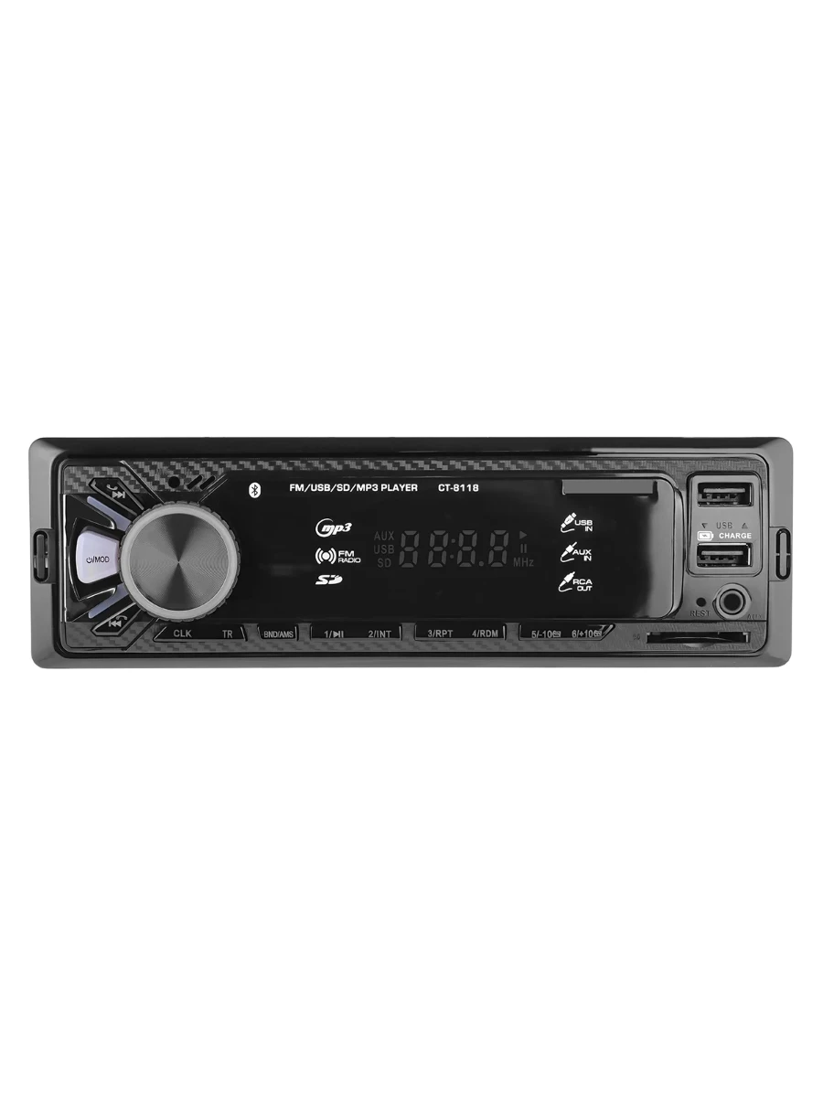 Автомагнитола Centek СТ-8118 BLUETOOTH (4х50Вт,7цв подсветки,2хUSB/AUX/SD/MMC,MP3)