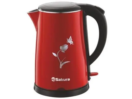 Чайник SAKURA SA-2159ВR Красн/Рисунок(1,8л,2-х слойный)
