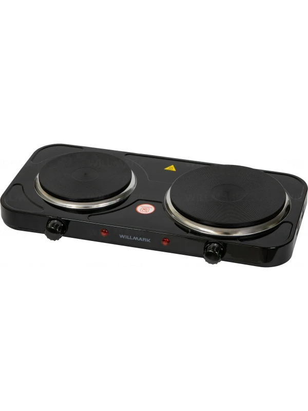 Электрическая плита WILLMARK 1000 Вт, 1500 Вт, корпус из нержавеющей стали, черный НS-215