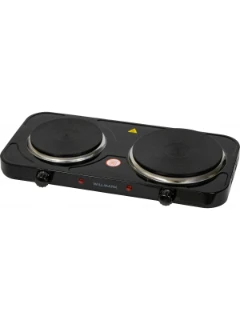 Электрическая плита WILLMARK 1000 Вт, 1500 Вт, корпус из нержавеющей стали, черный НS-215