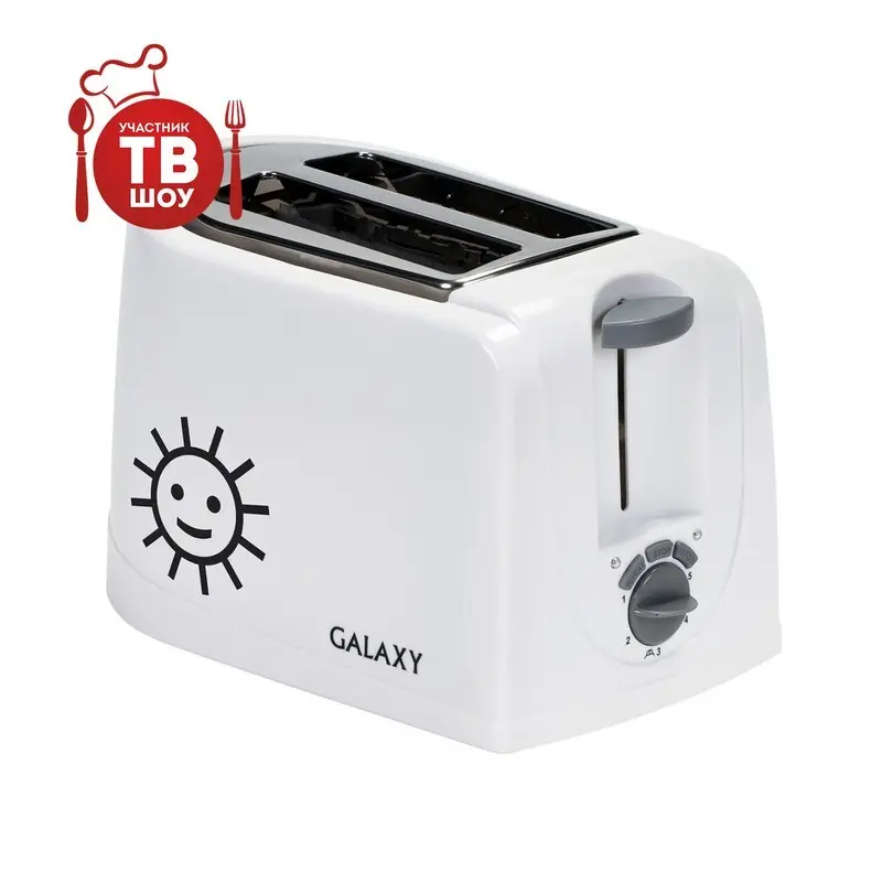 Тостер GALAXY GL 2900 белый (800Вт)