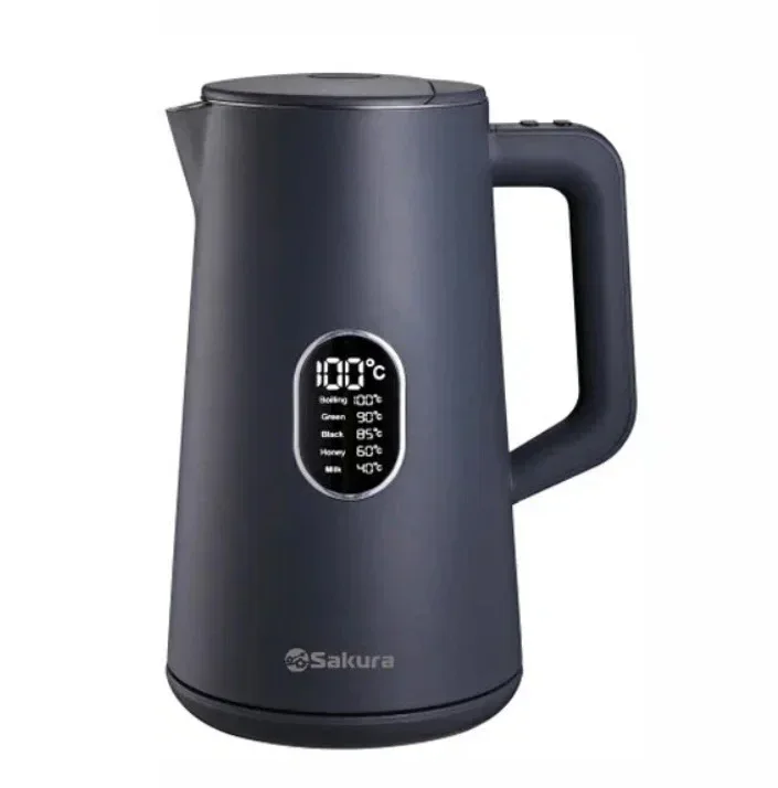 Чайник SAKURA SA-2171G Серый (1,5л,2-х слойн,5 РЕЖИМОВ,STRIX,соврем.дизайн)