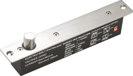 Фото для Замок врезной соленоидный электро-механический FE-L100 S Питание =12-24В/1,2А