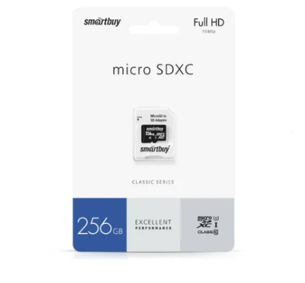 Фото для Карта памяти micro SD 256 Gb Smartbuy Class10 с адаптером (UHS-1)