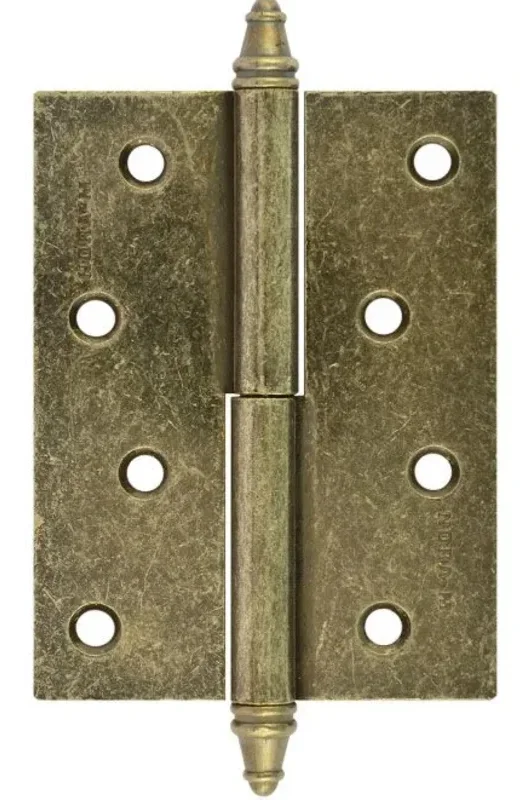 Петля 100*75*2.5 сталь (латунное покрытие) левая