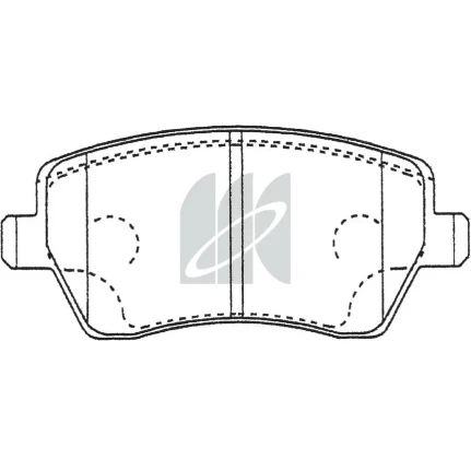 Фото для Колодки тормозные дисковые Kashiyama, передние, комплект на ось (4 шт), арт. D1261H