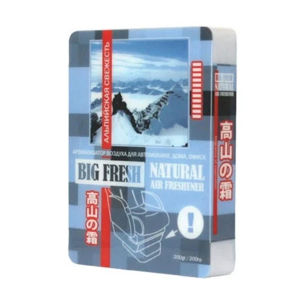 Фото для Ароматизатор под сиденье FKVJP Big Fresh Альпийская свежесть, гелевый, плоский футляр 200мл, арт. AR-BF18