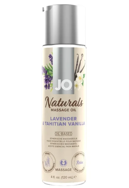 Фото для Массажное масло JO - Lavender & Vanilla/Лаванда и ваниль 120 мл