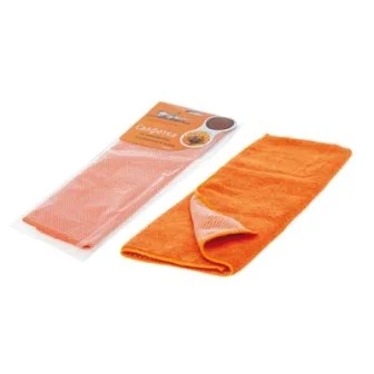 Салфетка микрофибра + коралловая ткань 40*35см AIRLINE оранжевая AB-A-04