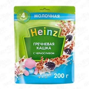 Фото для Каша Heinz молочная гречневая с черносливом 200г с 4мес БМЗЖ