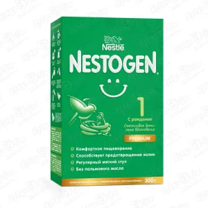 Смесь Nestle NESTOGEN PREMIUM 1 молочная 300г с 0мес БЗМЖ