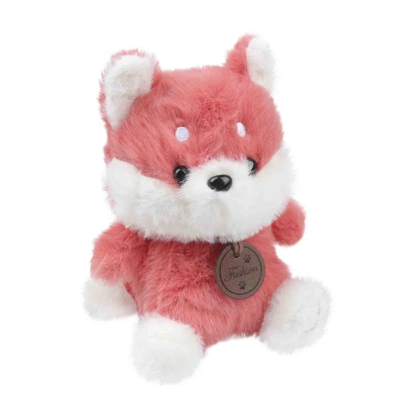 Фото для Игрушка мягкая Лисенок с вышивкой love караловый 17см