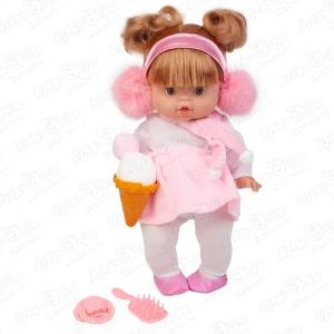 Кукла Bill&Billie с мороженым в розовых меховых наушниках с 3лет
