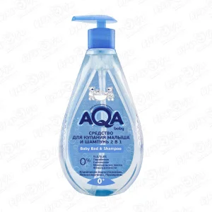 Средство AQA baby для купания+шампунь 2в1 250мл с 0мес