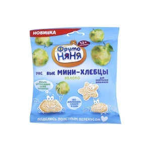 Фото для Хлебцы ФрутоНяНя яблоко 30г с 12мес