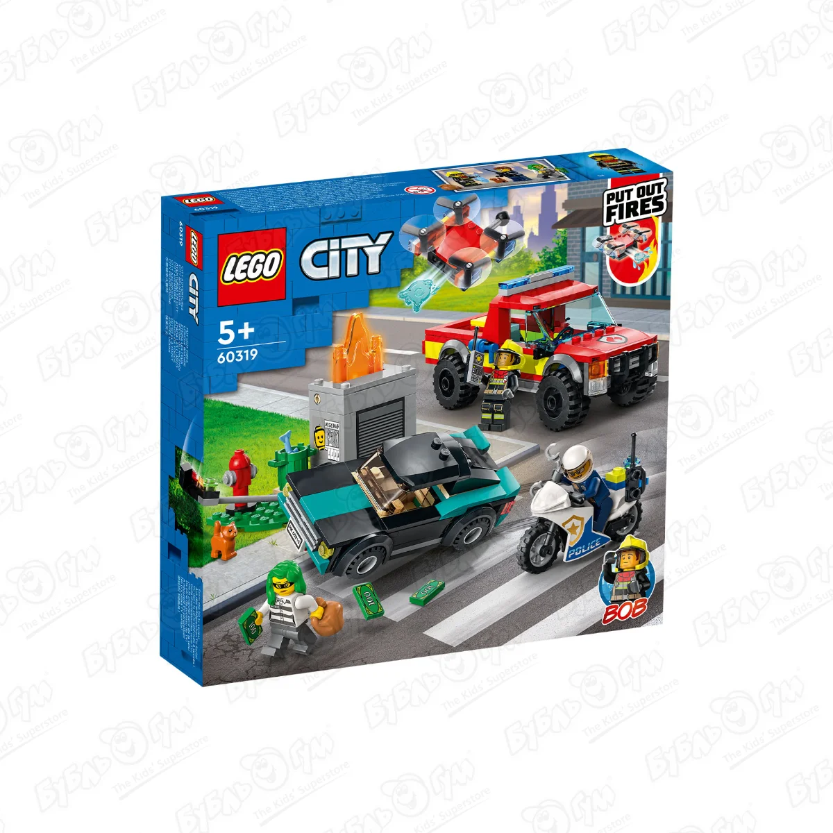 Конструктор LEGO CITY «Бригада и полицейская погоня»