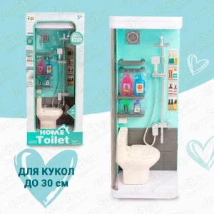 Фото для Мебель для куклы Lanson Toys Туалетная комната с душем