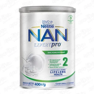 Смесь Nestle NAN EXPERTPRO 2 кисломолочный 400г c 6меc БЗМЖ
