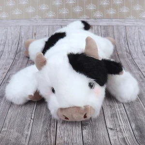 Фото для Игрушка мягкая Lanson Toys Коровка с черными пятнышками белая 30см с 3лет