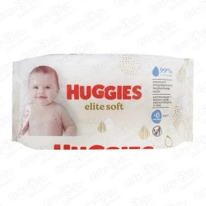 Фото для Салфетки влажные HUGGIES elite soft 56шт