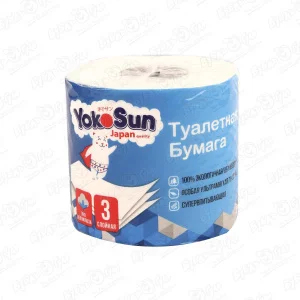 Туалетная бумага YokoSun 3слоя 40м 1шт
