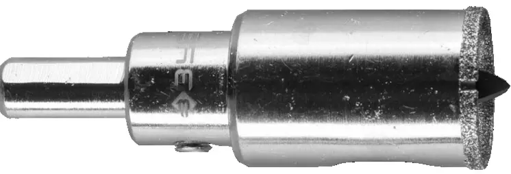 Коронка алмазная 20 мм по кафелю и стеклу, зерно Р60, с центрирующим сверлом - Зубр ПРОФИ (29850-20)
