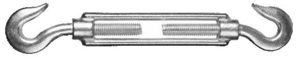 талреп крюк-крюк оцинк  5 (макс. вертикальная раб. нагрузка -60кг.) - STAYER (30525-05)