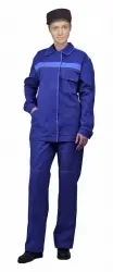 Костюм женский "Актуал" куртка +брюки синий с васильковым