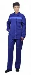 Фото для Костюм женский "Актуал" куртка +брюки синий с васильковым