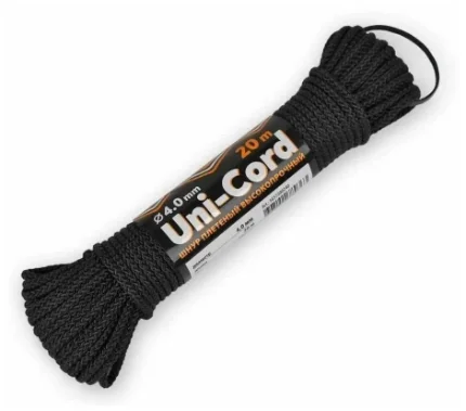 Фото для Шнур плетеный UNI-CORD 4.0мм (20м) черный, евроматок
