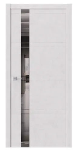 Полотно дверное бетон лайт, графитовое зеркало 900*2000 AxelDoors