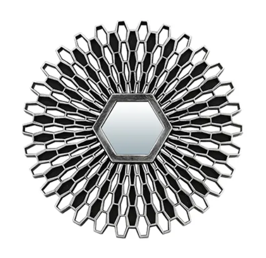 Зеркало декоративное Лимож серебро, 25 см, размер зеркала 7*6.2 см QWERTY