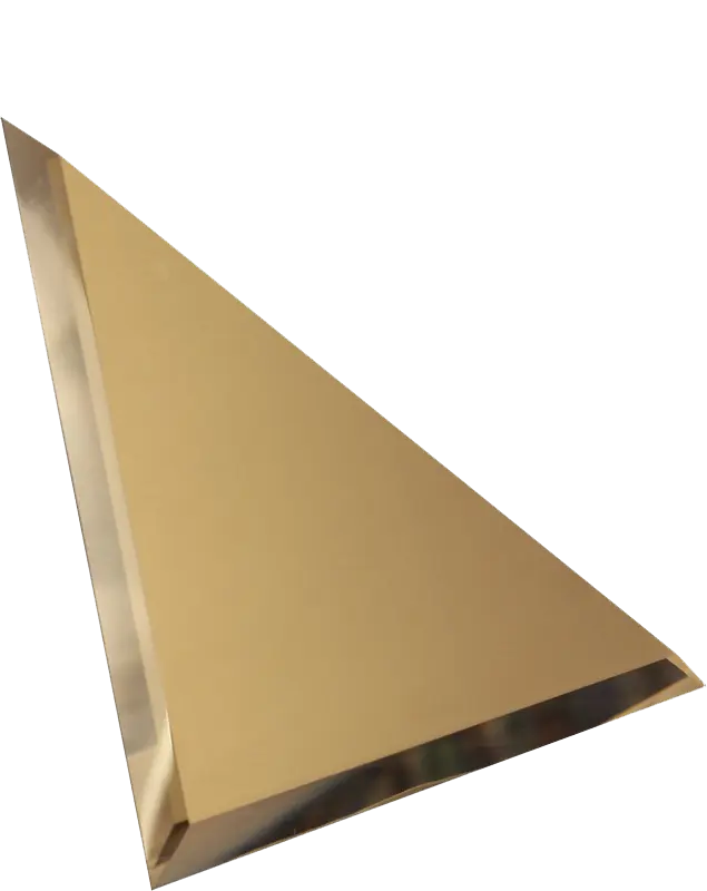 Плитка зеркальная бронза матовая фацет "Треугольник" 200*200 ДСТ
