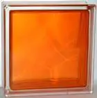 Стеклоблок Волна оранжевый 190*190*80 Glass Block