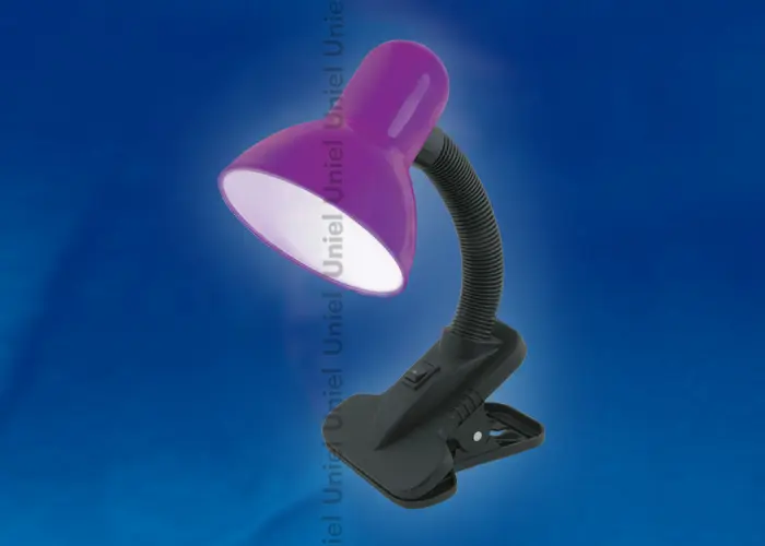 Лампа настольная фиолетовый прищепка IN HOME
