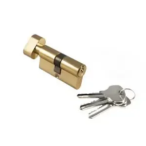 Фото для Ключевой цилиндр с заверткой золото 60 мм Морелли