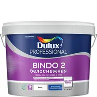 Краска в/д для стен и потолков, глубокоматовая Dulux PROF Биндо 2 BW 9 л AkzoNobel