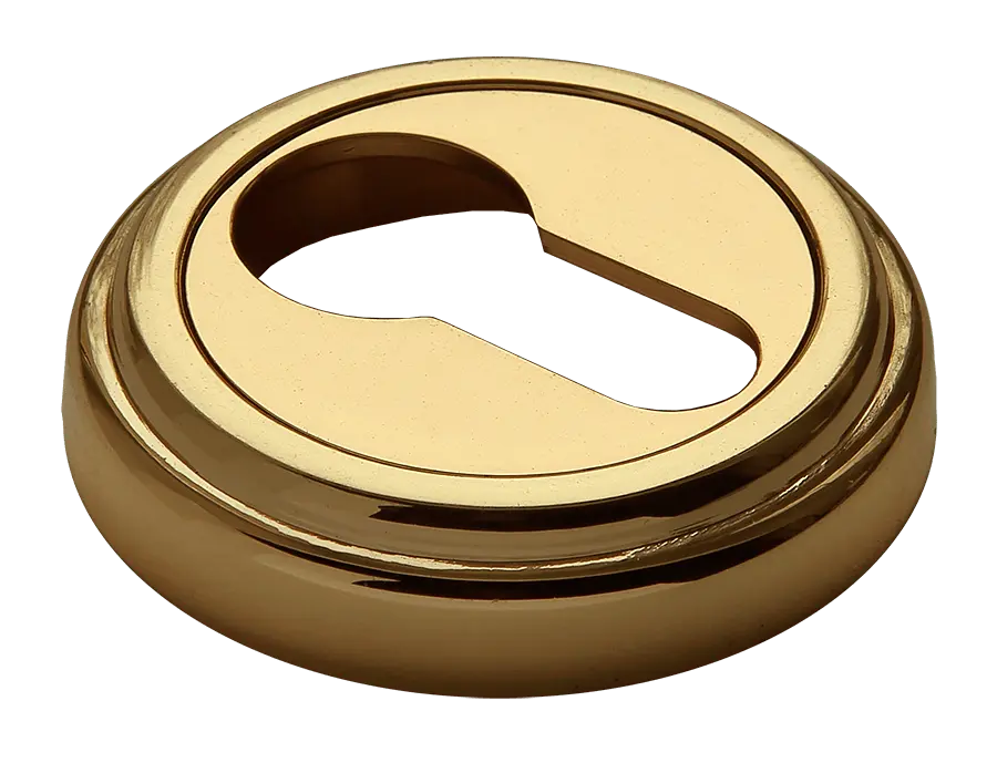 Накладка на ключевой цилиндр "CLASSIC" круглая золото Морелли