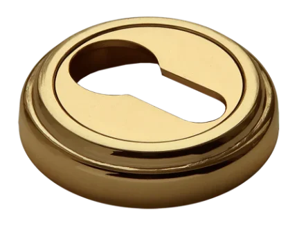 Фото для Накладка на ключевой цилиндр "CLASSIC" круглая золото Морелли