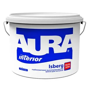 Краска в/д для потолка глубокоматовая "Aura Isberg" 2,7 л ЭСКАРО